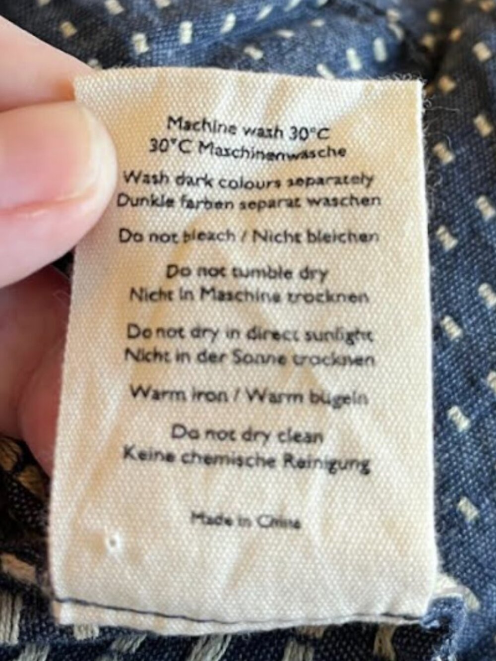 Poetry • Dash Weave Shirt • Hemp Organic Cotton • Indigo • Size 6 - Picture 5 of 9